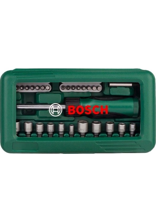 Bosch 46 Parça Cırcır Tornavidalı Vidalama ve Lokma Uçlu Aksesuar Seti - 2607019504