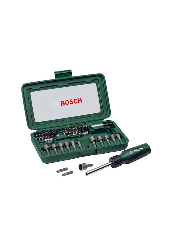 Bosch 46 Parça Cırcır Tornavidalı Vidalama ve Lokma Uçlu Aksesuar Seti - 2607019504