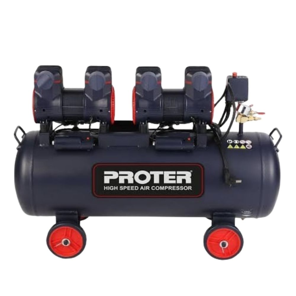 PROTER 100 LT 4 HP YÜKSEK HIZLI SESSİZ YAĞSIZ HAVA KOMPRESÖRÜ