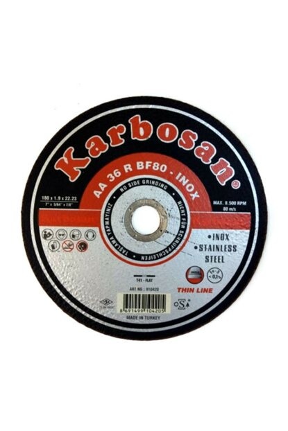 Karbosan 180x1.9x22 İnox Metal Kesici Taş