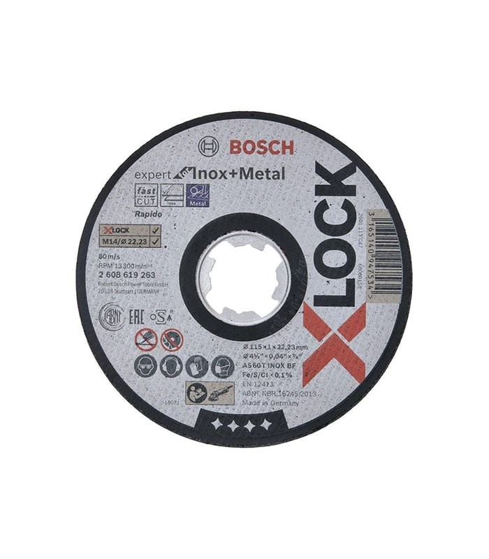 Bosch 115x1 mm X-Lock Expert For Inox Metal Kesme Taşı Düz