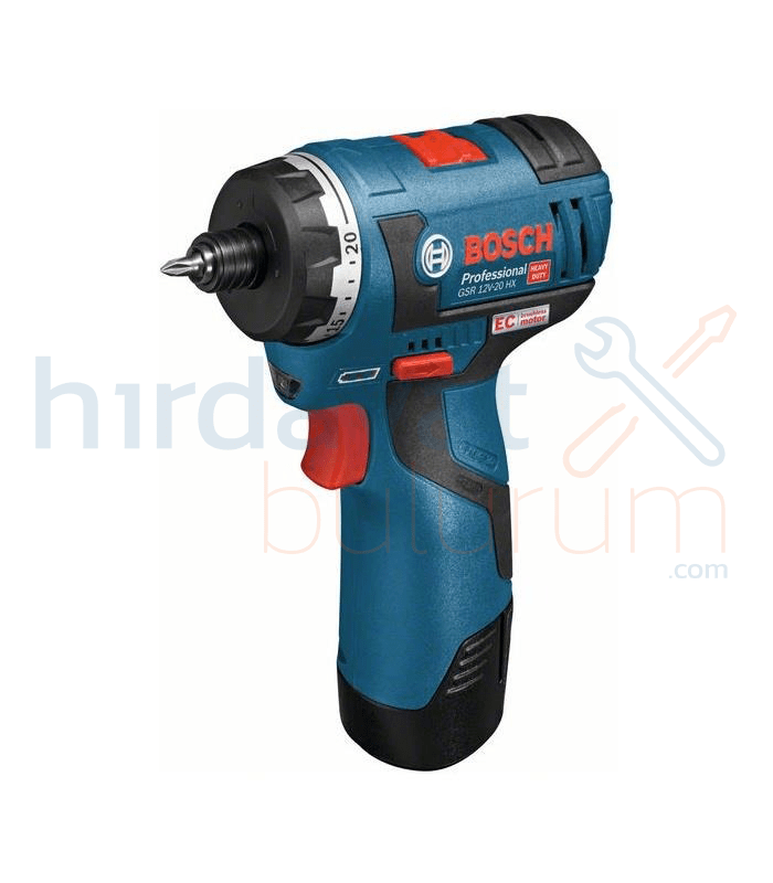 Bosch GSR12V-20HXEC 12V 2.5Ah  Akülü Matkap Vidalama