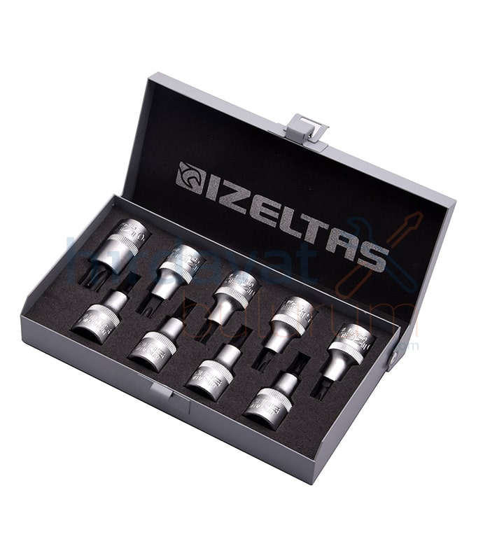 İzeltaş 1/2" 9'lu Lokmalı Torx Uç Takımı